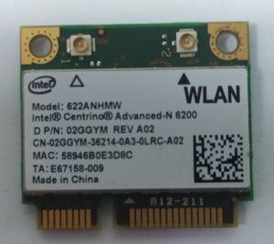 Intel Centrino Advanced N 6200 Wireless Card 622ANHMW