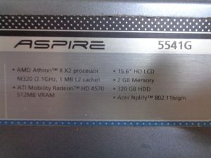 Горен корпус за Acer Aspire 5541G