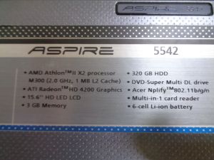 Горен корпус за Acer Aspire 5542