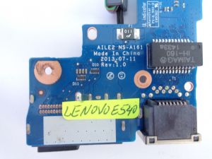 Букса за Lenovo Thinkpad E540 DC Power  Jack Port LAN Board W/Cables NS-A161 NS-A161P