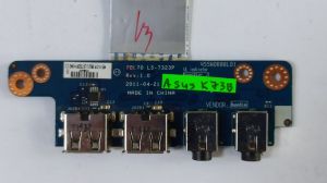 USB&Audio board платка за ASUS X73 X73B K73B K73B LS-7323P
