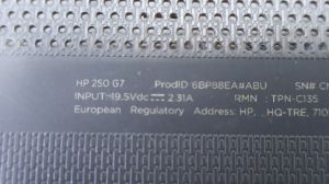 Долен корпус с DVD Bay за HP  Pavilion 15-DA 15-DB  250 G7  255 G7 L49983-001 AP29M000660 