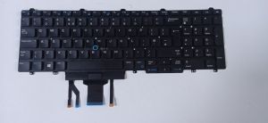 Клавиатура за  Dell Latitude 15 5000 E5550 E5570 E5580 E5590 CN-0FP37Y без рамка, голям enter, с pointing stick, с подсветка