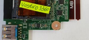  Dell Vostro 3360 USB LAN Audio SD Card Reader Board w/cable 0V4Y1J V4Y1J DA0V07PI6D1
