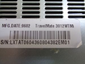 Долен корпус Acer TravelMate 3010
