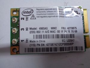 Intel 4965ag Mm2 Wireless  Adapter Card FRU 42t0875