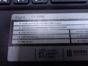 Горен корпус за Acer Aspire E1-570G, E1-510